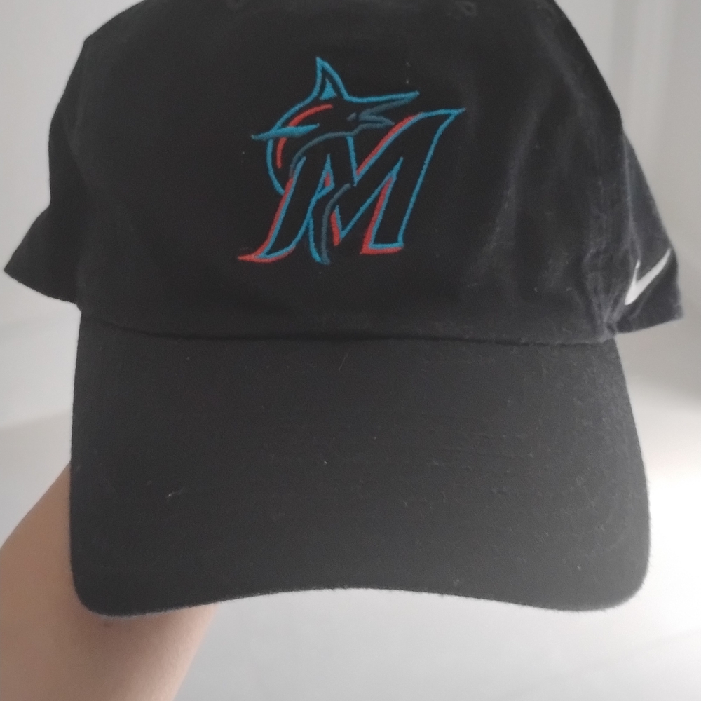 Nike Black Hat with Blue and Red Logo